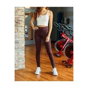 NEW JULIA ROSE brady full length leggings with pocket in brown